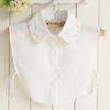Fashion Korean Chiffon Silver Beaded Fake Collars Women Removalbe False Collar Blouse Female Detachable Collars