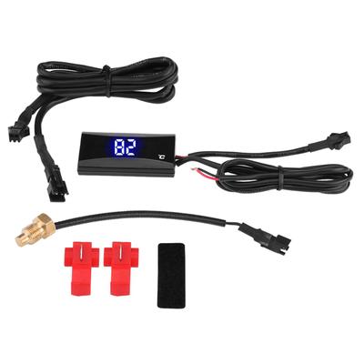 Motorcykel Digital Termometer Instrument Vattentemperaturmätare Mätare Blått Ljus
