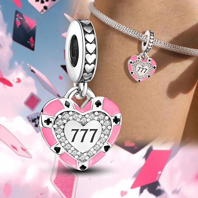 Copper Sweet Lucky 777 Love Style Heart Bow Series Bead Diy Bracelet Jewelry Bangle Making Gift Item Of High Quality Fine Quality Jewelry