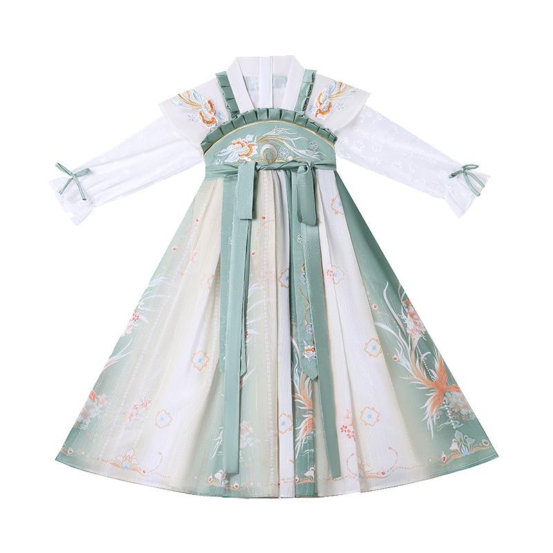 Dívka Hanfu starověký kostým děti Čínský styl holčičí šaty Tang šaty princezna sukně národní kroj děti