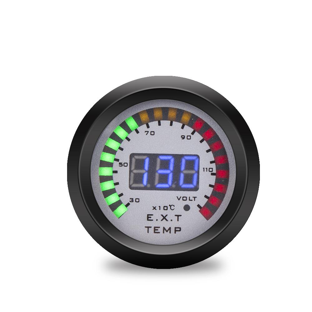 New 52mm Car Digital Gauge Boost/Water Temp/Vacuum/Oil Temp/Oil Pressure Tachometer/Volt/EGT Temp Gauge With LED Display Gauge