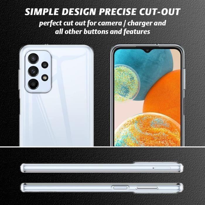 Coque de protection - BOOLING - Samsung A23 5G - Souple - Transparent - Pack 2 Verres Trempés
