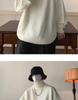 Men's White High-Neck Sweater - Cozy Oversized Knit Autumn/Winter Pullover Base Layer