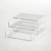 MUJI Overlapping Acrylic Case 2 Tier Drawer with Lid Approx. Width 17.5 x Depth 13 x Height 9.5cm 47380965