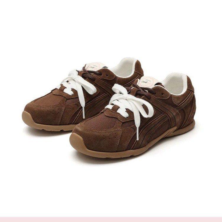 Soft-soled red German training shoes women's autumn 2025 new flat-soled Forrest Gump casual shoes versatile sports shoes women's tide