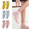 Women's Ruffle Socks,Casual Cotton Bootie Socks Cute Ankle Socks Breathable Sweet Frilly Crew Socks High Ankle Socks