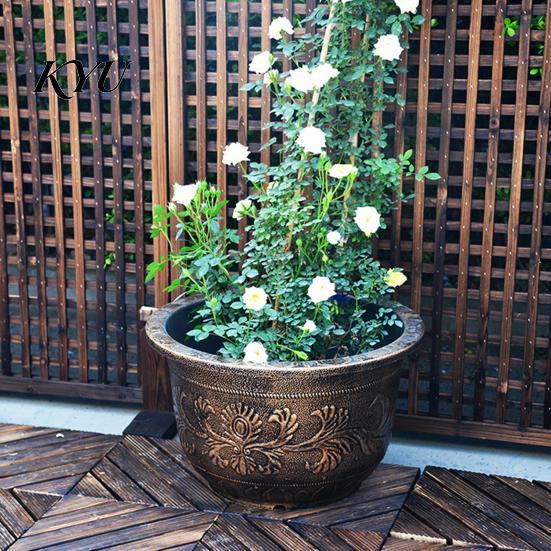 Large Aquatic Plant Pot Water Lily Planter, Vintage Round Pot, Without Drainage Hole, Flower for Hydroponic Plants Extra Plastic Lotus, Deep