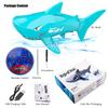 Tipmant Cute RC Shark Mini Radio Control Fish Boat Submersible Electric Animal Toy Pool Aquarium Kids Birthday Gift (Blue)