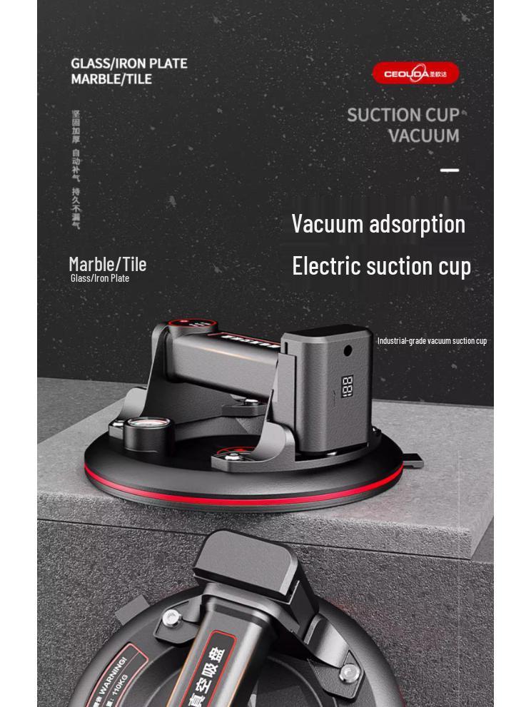 Heavy-Duty Lithium Vacuum Suction Device for Tile, Floor, and Glass