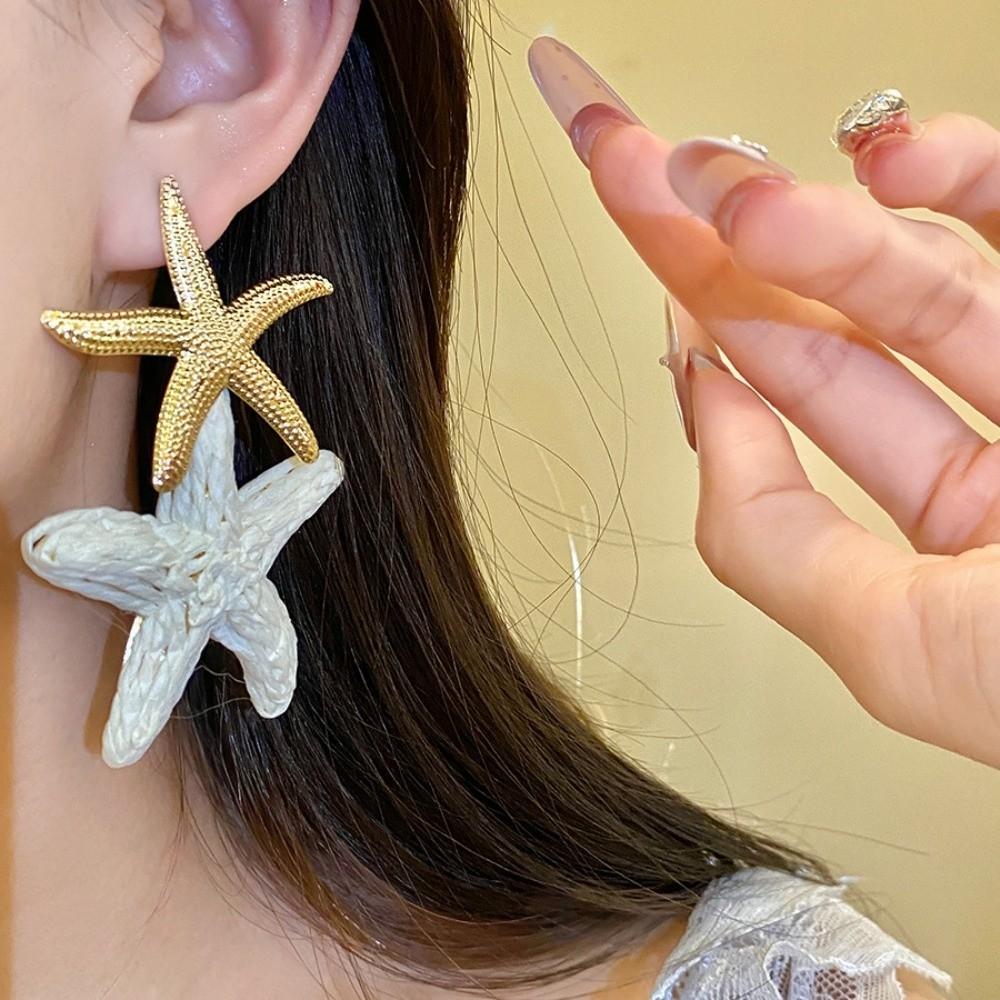 Personality Starfish Ear Pendant Elegant Star Dangle Earrings Unique Starfish Earrings Vacation