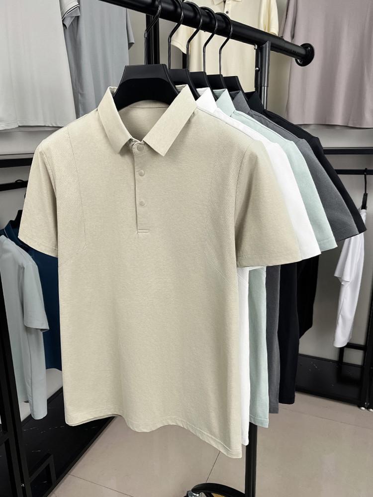 Men's Quick-Dry Patchwork Polo Shirt – Breathable, Versatile, High-End Casual Sports Summer Top