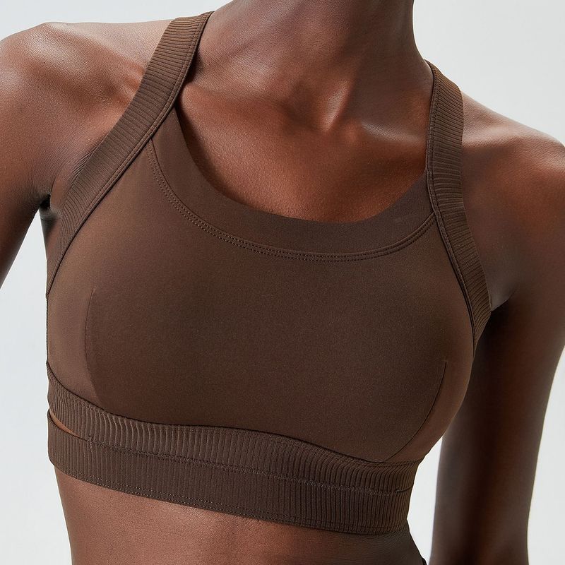 High Strength Bubble Wrap Sports Intimates Women's Square Breast Holding Push-up Pilates Workout Bra Breasted Yoga Vest