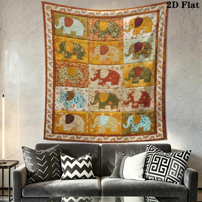 Cute Animal Collage Wall Tapestry Aesthetic Wall Hanging Printed Fabric Blanket Decorative Tapestries for Bedroom Living Room Home Decor