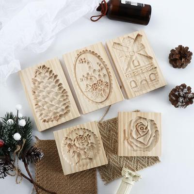 Maison Créatif Gâteau DIY Accessoires de Cuisine Pâtisserie Moule Tampon à Biscuit Moule à Biscuit en Bois