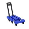 Chariot plat pliable compact à six roues pour le transport silencieux de marchandises