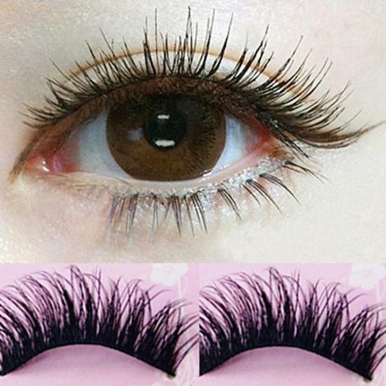 5 Pairs Natural Eye Lashes Makeup Handmade Thick Fake Cross False Eyelashes Hot