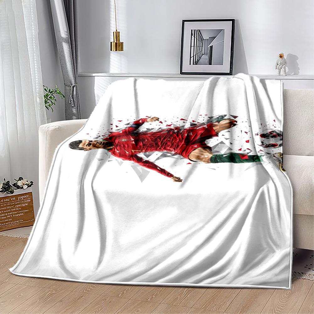 Ronaldo's Iconic Journey Blanket Warmthful Decor Suitable for Sofa Bed Bedding Four Seasons Multipurpose Stylish Decor