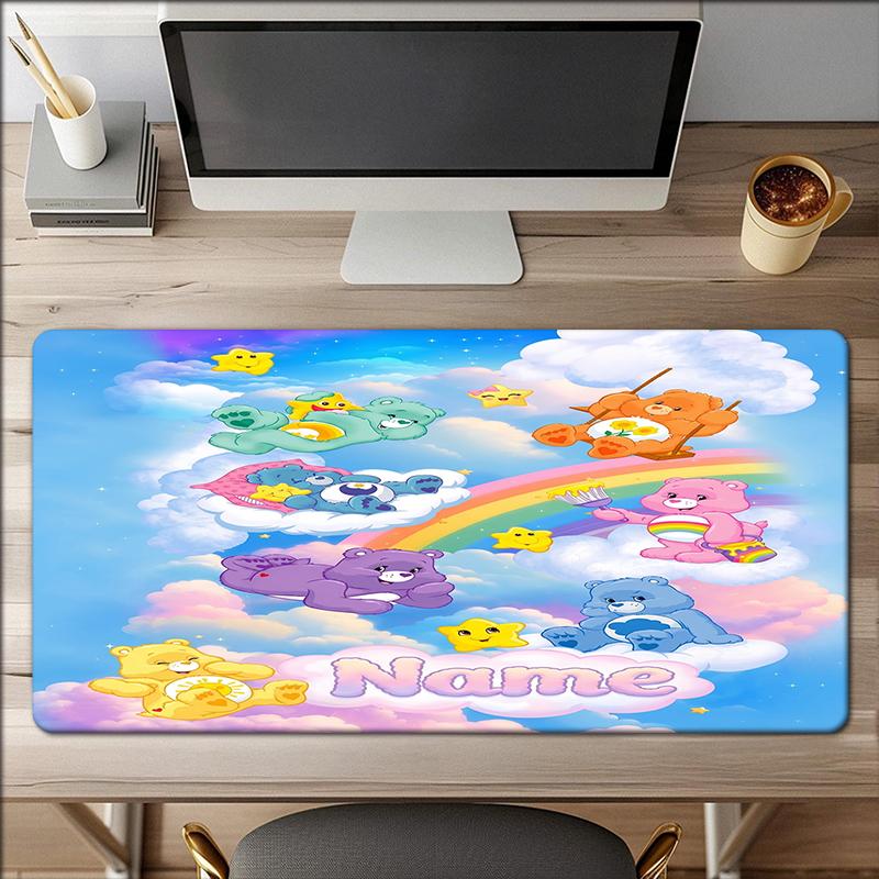 Custom Name Bear Theme Mouse Pad Non Slip Rubber Base Multifunctional Office Home Decor Perfect For Workspace Personalization