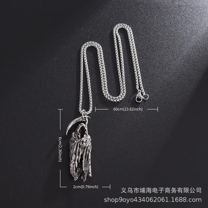 Versatile Death Skull Necklace for Men and Women