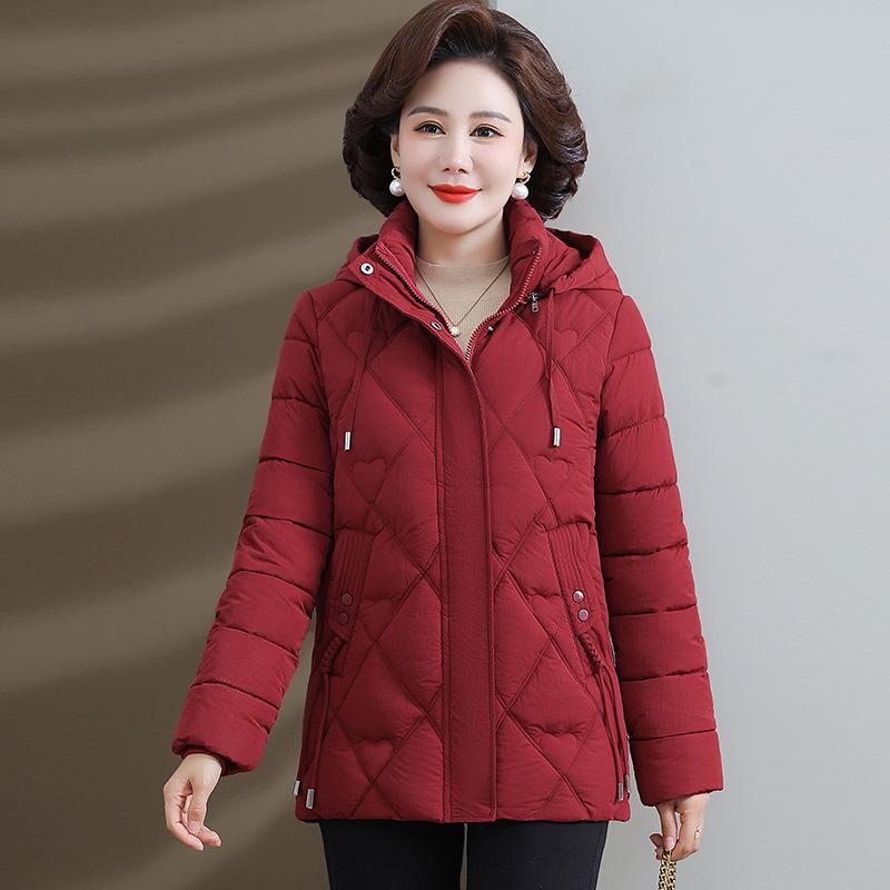 2026 Plus-size Winter New Fashion Padded Jacket Warm, Middle-aged Slim-fit Short Down Cotton Jacket Padded Jacket