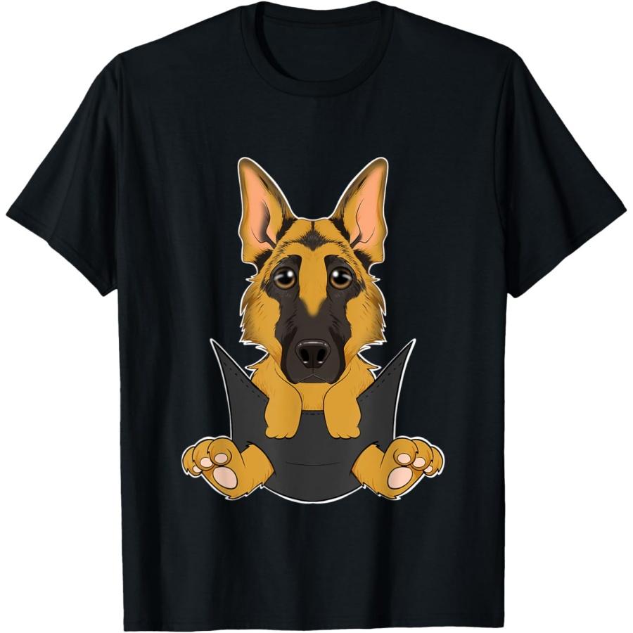 

German Shepherd Puppy In Pocket I Cute German Shepherd T-Shirt XXXXXL