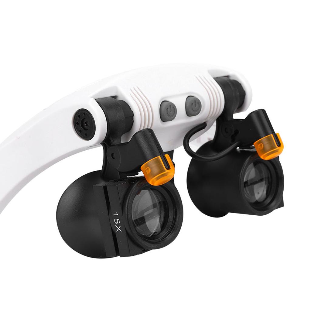 Multifunctional Head Mount LED 21 Combination Magnifier with Replaceable Lens for Inspection