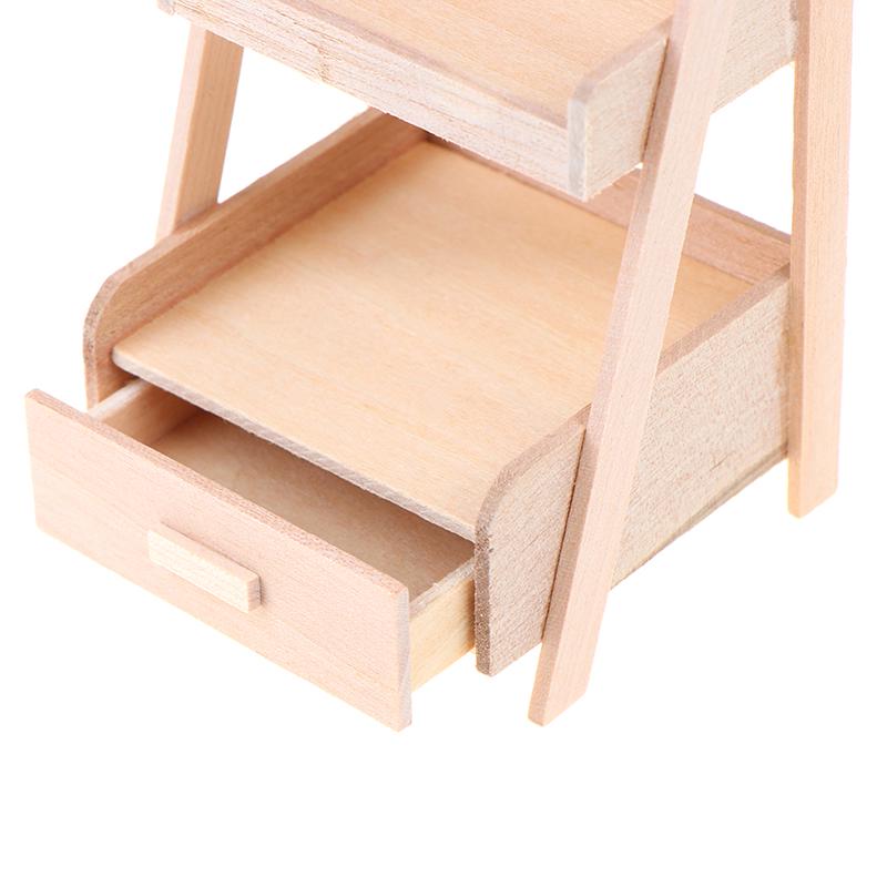 1:12  Dollhouse Wood Shelf Flower Stand Mini Furniture Model Toys