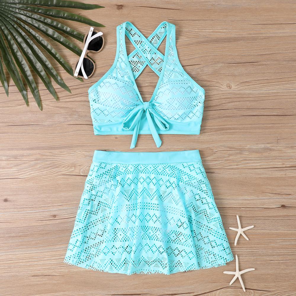 Modisches Bikini-Set mit Blumenmuster, Strand-Badeanzüge, zweiteiliger Badeanzug, Badekleid in Übergröße, Strandkleidung, Badeanzug, Biquini