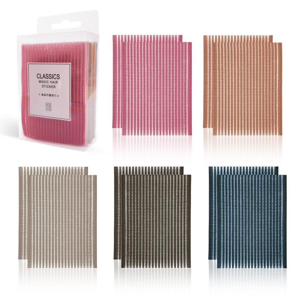 10Pcs Color Hair Patch Lazy Artifact Simple Adult Hairpin Set Little Girl Versatile Hair Accessories