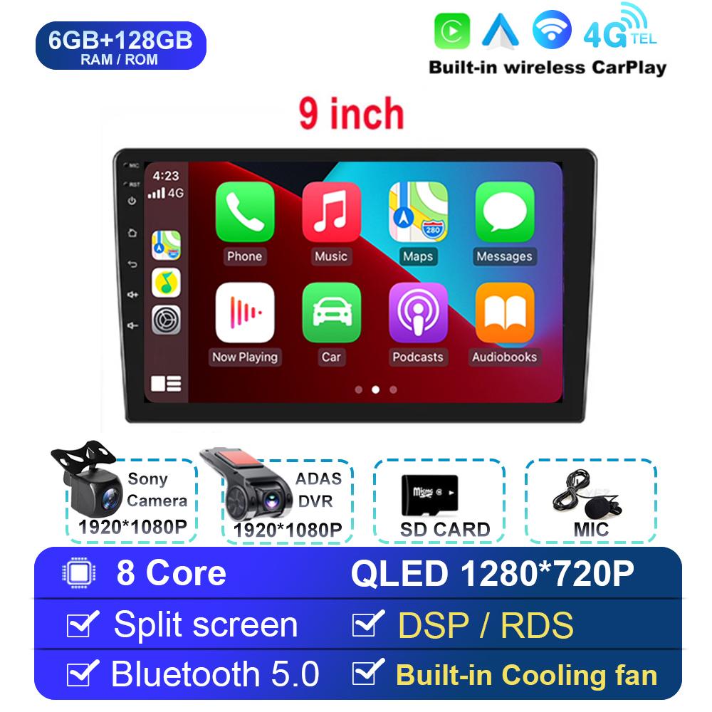 Android 14 For Univers Car Radio 2 Din Apple Carplay Automotive Multimedia Player GPS Android Auto IPS Screen RDS DSP Car Stereo