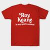 T-shirt da uomo con stampa nera Roy Keane è il mio animale spirituale Stampa su carta transfer senza taglio Maglietta in cotone