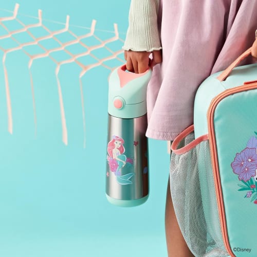 B.box Children's Insulated Water Bottle with Straw, 350ml Capacity, Keeps Drinks Hot or Cold, One-Push Operation, Top-Rack Dishwasher Safe [Authentic