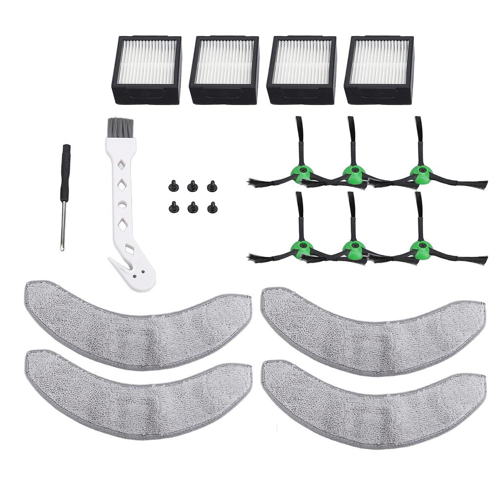 Set 22 Bucăți Piese de Schimb pentru Aspiratorul Robot Combo J7 6 Perii Laterale 4 Lavete Mop 4 Filtre Robot