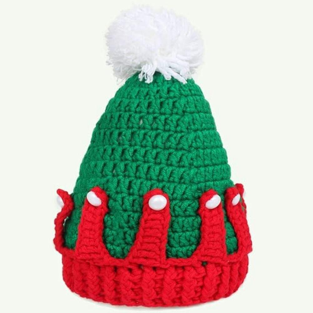 Thicken Christmas Hat Soft Santa Knitted Hat Happy New Year Baby Knitted Caps  Winter Accessories