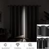 Cortinas Blackout 100% com Forro Preto e 2 Camadas Cortinas Bloqueadoras de Luz Cortinas de Janela Blackout com Ilhós Termicamente Isoladas