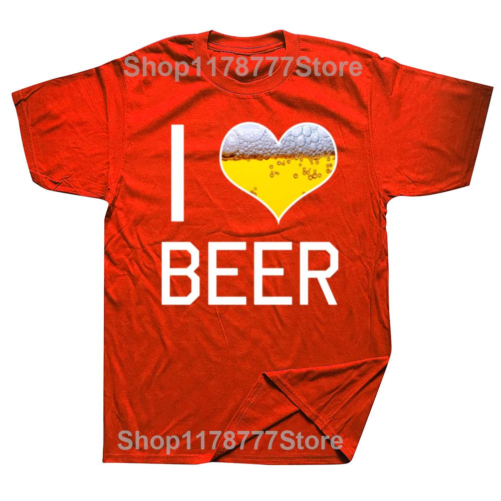 Funny I Love Beer Graphic Tshirts Men Womens Fashion Casual Tshirt 100 Cotton Loose Oversized Drinking Beer T Shirt S