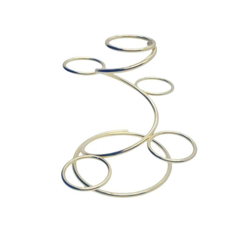 M-Modern-Metal 5 Ball Base Natural Crystal Sphere Stand Egg Holder Display Home Office Decor Gifts Multi-Ball Spiral Bracket-A D