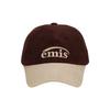 EMIS CORDUROY TWO-TONE BALL CAP-WINE