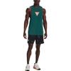 Under Armour Project Rock Johnson Logo Print Straight-Leg Sports Shorts Men Bottoms Black 1377438-001