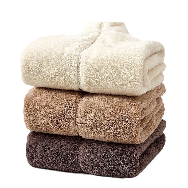 Women's Double-Sided Plush Fleece Cardigan Jacket with Stand Collar and Soft Shell for Warmth
