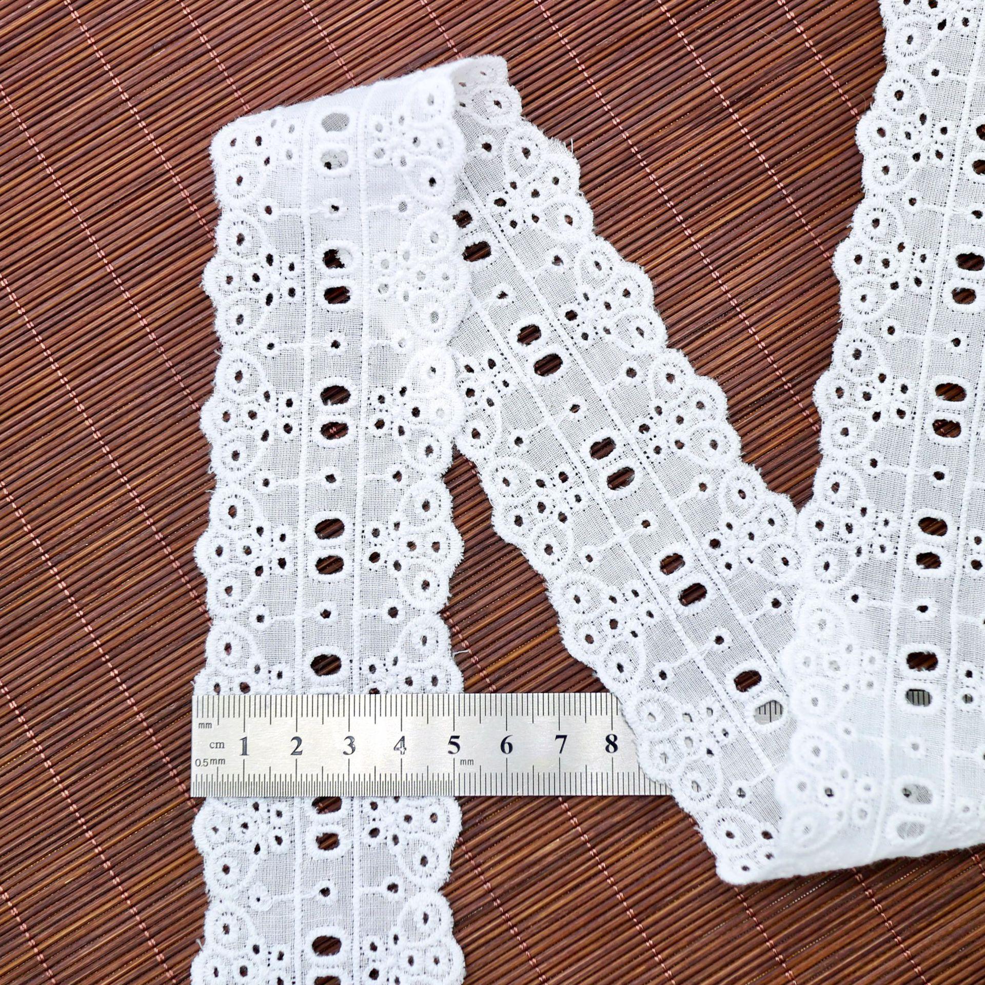 Cotton Embroidery Lace Accessories, Bilateral Hollow Embroidery Women S Clothing Home Fabric Lace OL2510