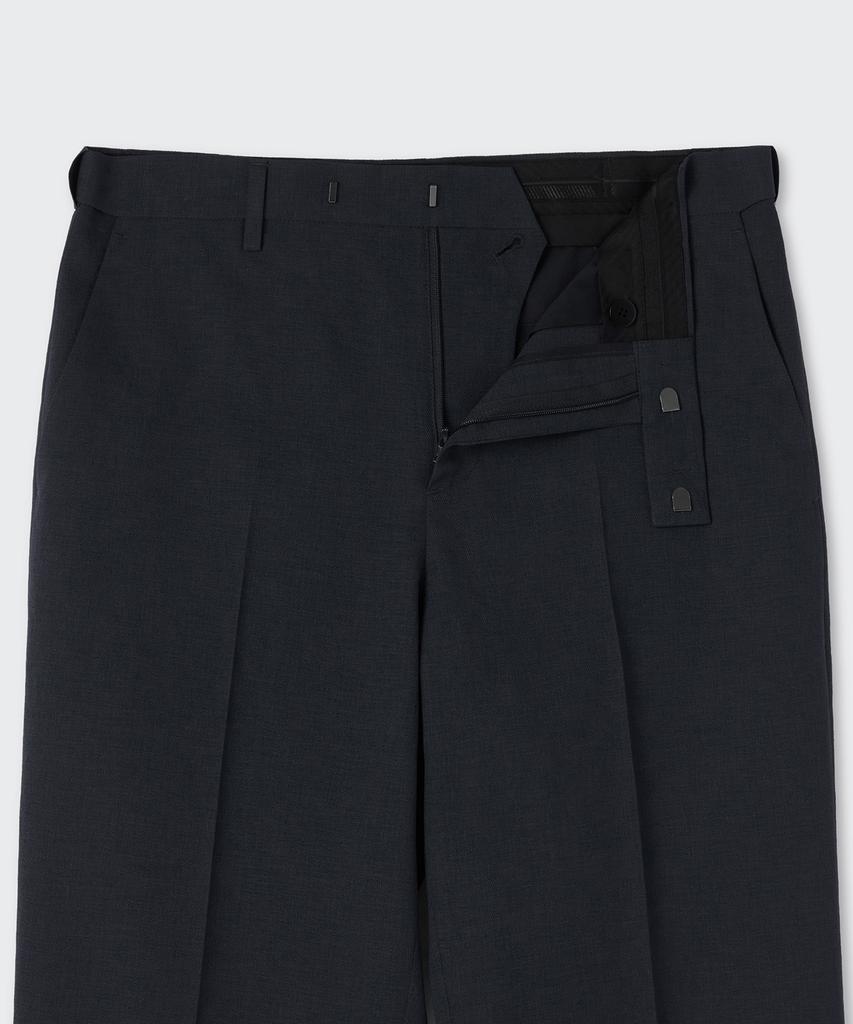 MUSINSA STANDARD Cool Touch Semi-Wide Hidden Banding Slacks [Navy]