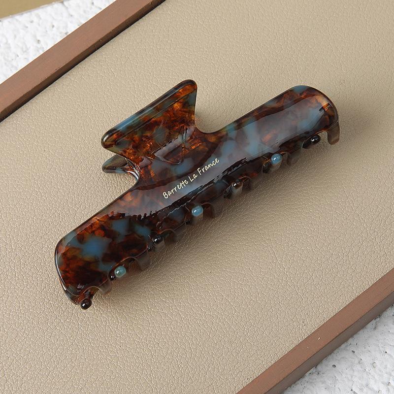 10cm Große Acetat-Haarklammer Vintage Geometrische Haarspangen für Damen Starker Halt Haifisch-Klammer Mode Haarschmuck