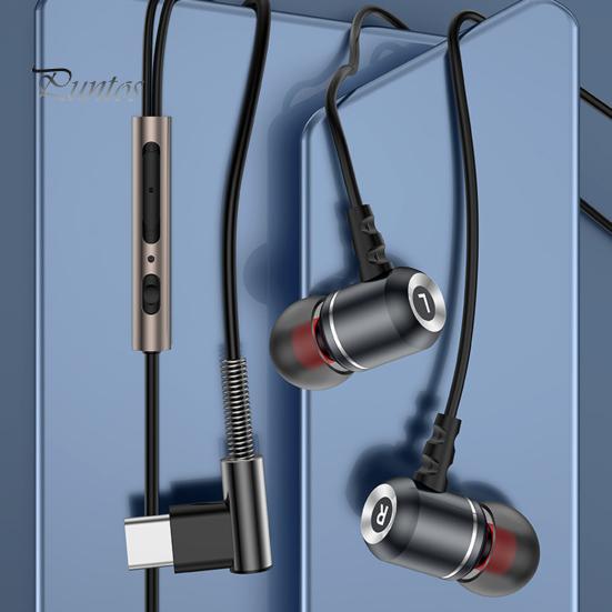 Kabelgebundenes In-Ear-Headset vom Typ C mit geräuschunterdrückendem Mikrofon, verbesserter Bass, klarer HiFi-Sound, kabelgebundene Ohrhörer