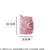 Candy Color Plush Coin Purse Coin Pouch Student Bag Pendant with Key Ring Card Wallets Girls' Headphones Data Cable Storage Bag