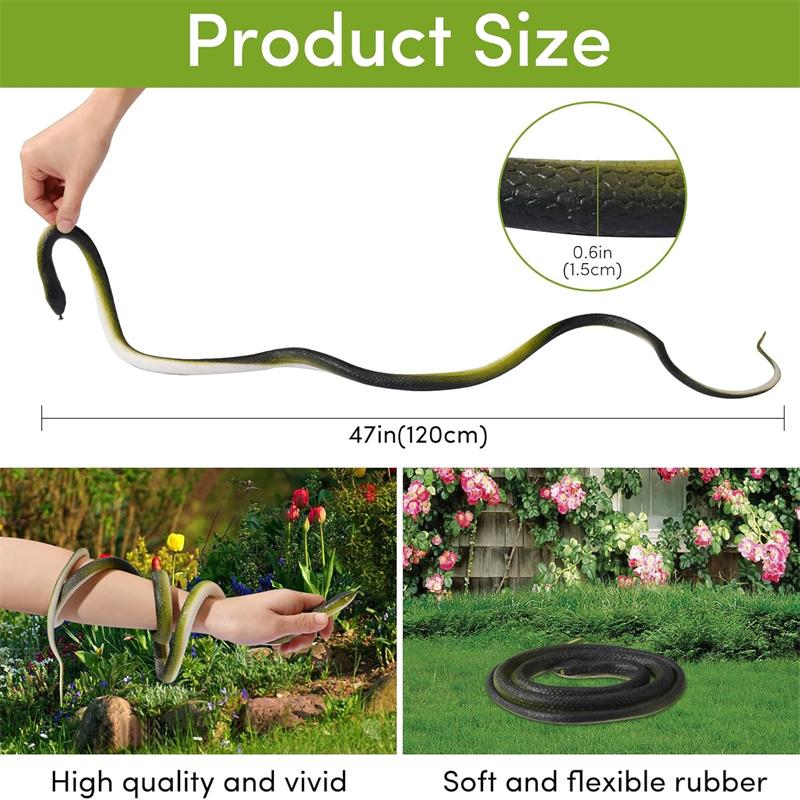 Snake Prank with String Clip Realistic Rubber Snake Prank for Teasing Friends Funny Prank Kit for Adults Prank Stuff