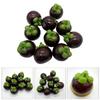 10pcs Realistic Artificial Mangosteens Simulations Fruit Model Fake Mangosteens Display Props Kitchen Parties Home Decors