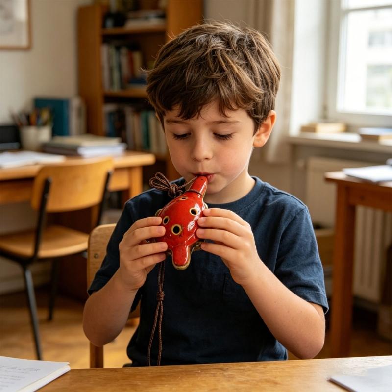 Elegant 6 Hole Musical Instrument C Key Handmade Ceramic Ocarina For Beginner & Professional Performers With Great Tone