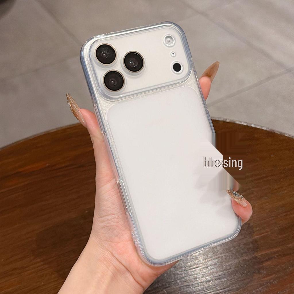 Mattierte TPU-Handyhülle für Apple 17PROMAX mit kompatibler Linsenfolie für 11/12/13/14/16