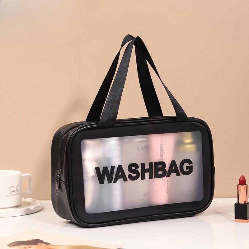 Tragbare Reise Kulturbeutel Weibliche Transparent Wasserdicht Make-Up Aufbewahrungstasche Große Kapazität Kosmetik Organizer Schönheit Frauen Fall